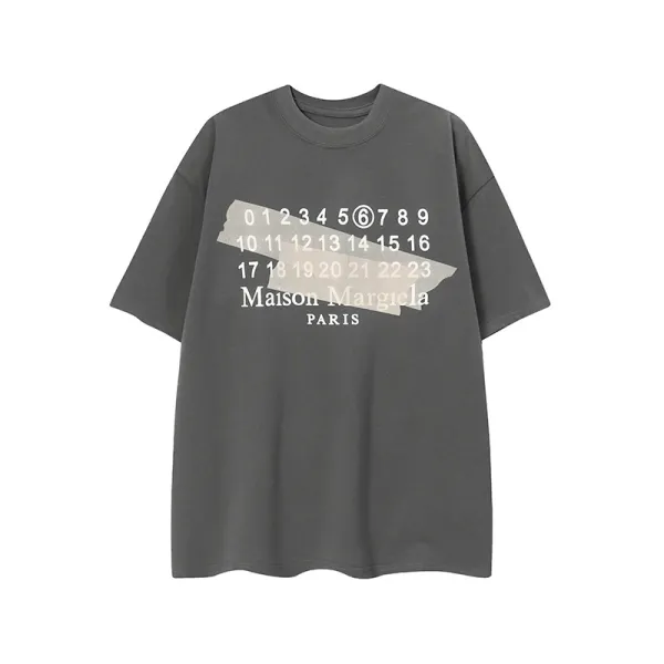 Maison Margiela Tabi Print Black T-Shirt - 12