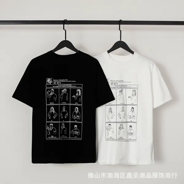Maison Margiela Tabi Print Black T-Shirt - 25