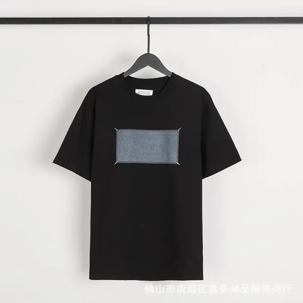 Maison Margiela Tabi Print Black T-Shirt - 37