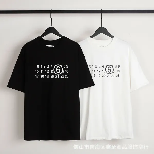 Maison Margiela Tabi Print Black T-Shirt - 31