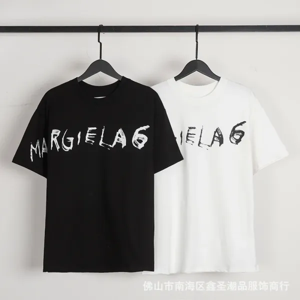 Maison Margiela Tabi Print Black T-Shirt - 34