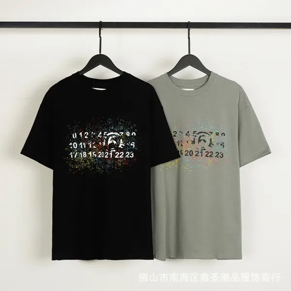 Maison Margiela Tabi Print Black T-Shirt - 44
