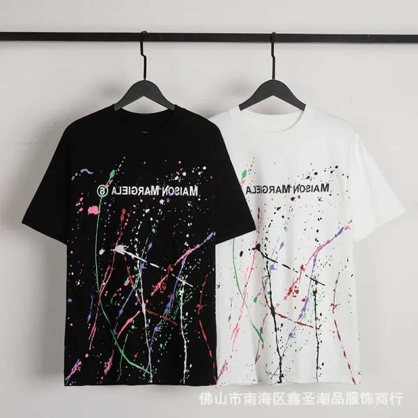Maison Margiela Tabi Print Black T-Shirt - 46