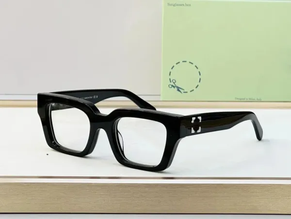 Off-White Square Frame Black Optical Glasses - 1