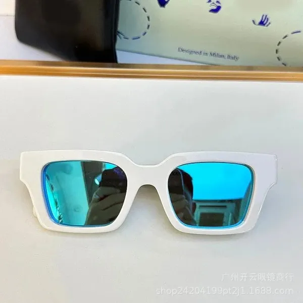 Design Square Frame Blue Transparent Sunglasses Eyewear - 10