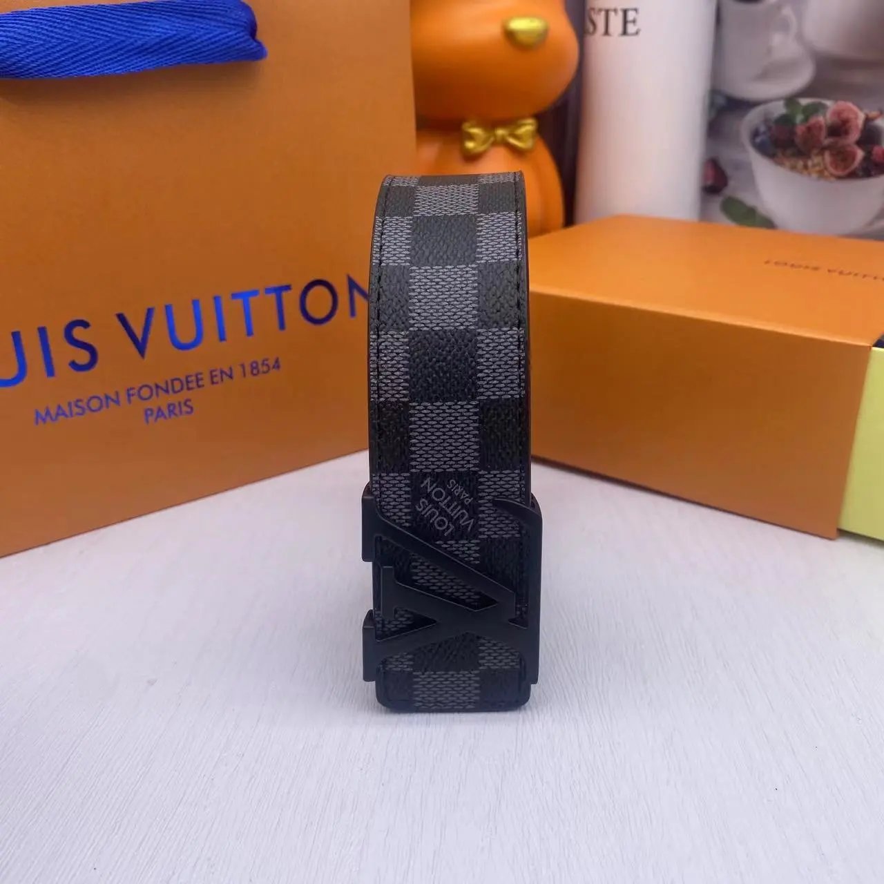 Black Checkered Black Buckle