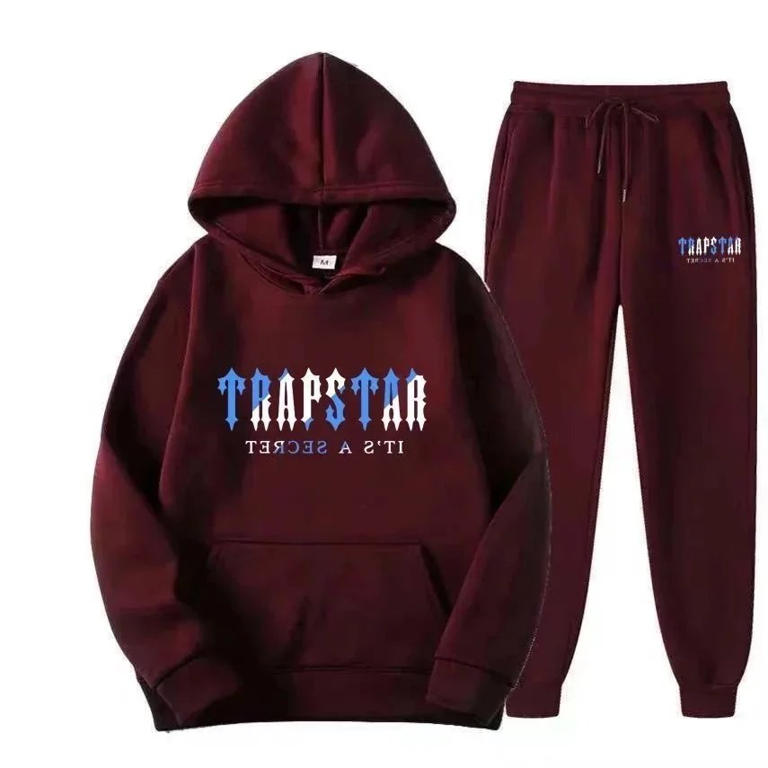 字母印花男女运动服抓绒两件套宽松连帽卫衣套装(KLFS）定制产品，非质量问题不退换