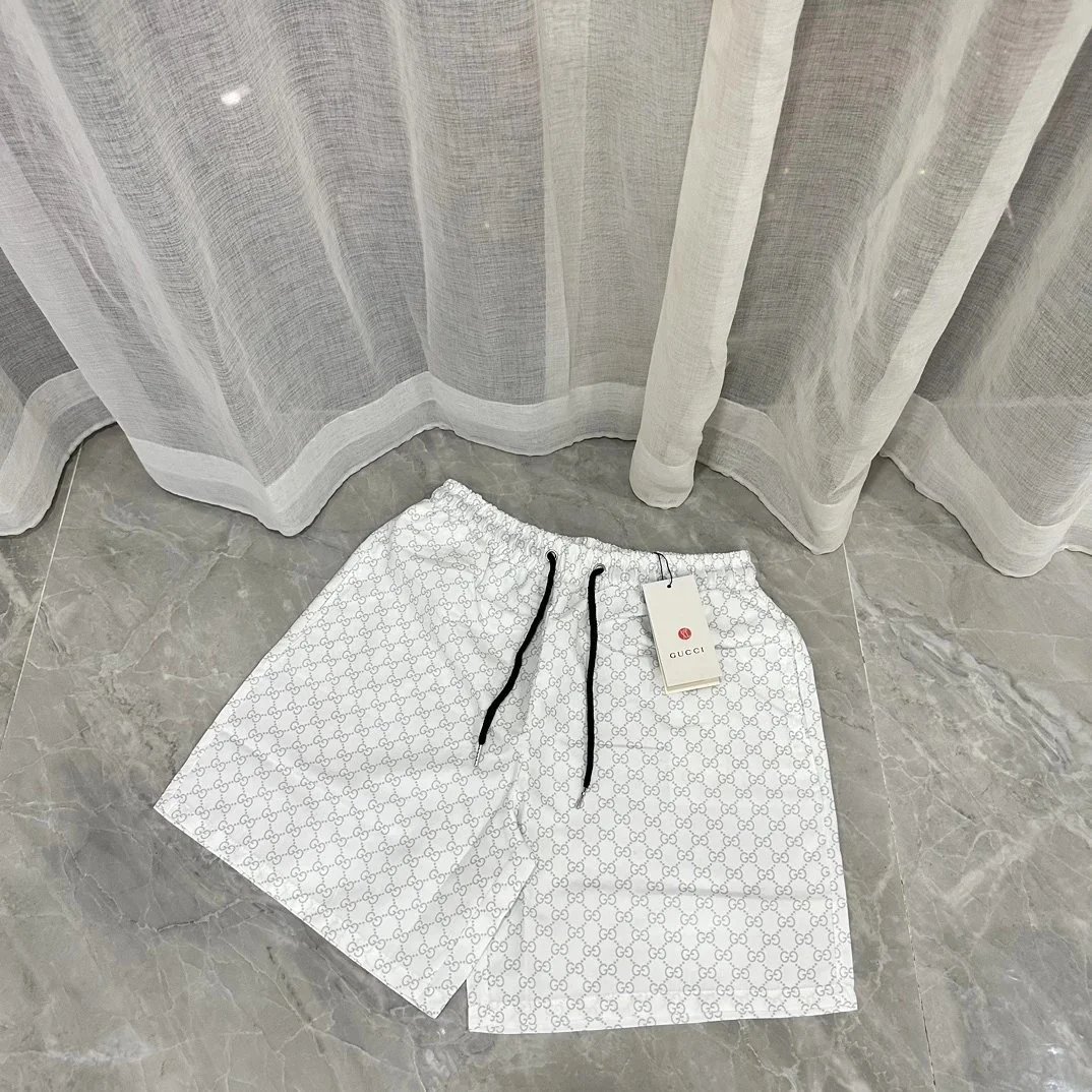 Gucci Shorts Drawstring with logo-print or side-stripe designs — MMJ-3
