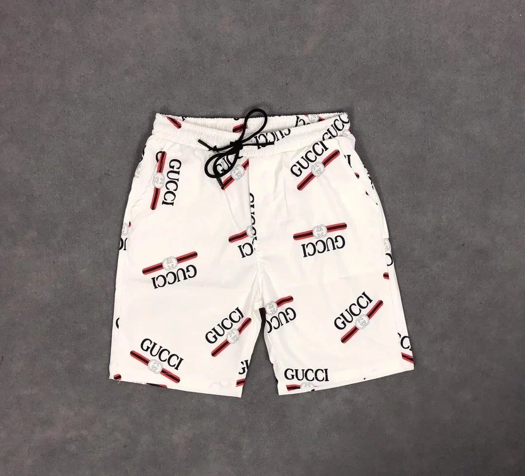 Gucci Shorts Drawstring with logo-print or side-stripe designs — MMJ-11