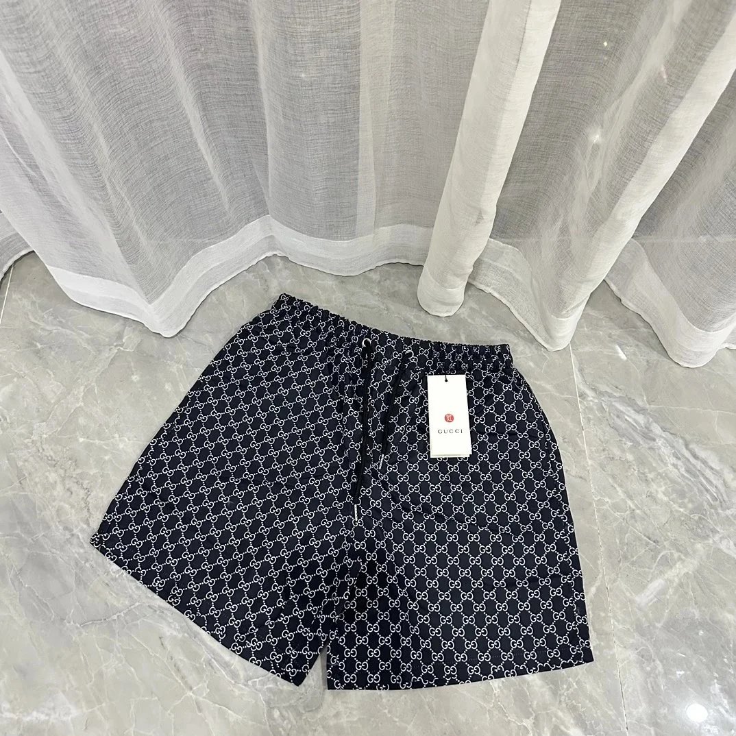 Gucci Shorts Drawstring with logo-print or side-stripe designs — MMJ-4