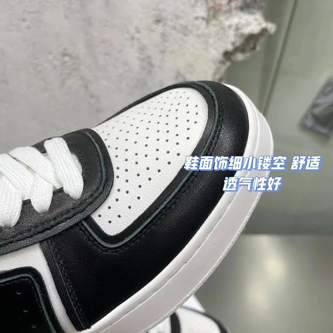 Celine赛琳 代购版2022最新款TRAINER高帮系带休闲运动鞋滑板鞋熊猫鞋小白鞋男女同款情侣款时尚潮流复古街头嘻哈百搭显瘦柔软舒适网红同款小红书爆款现货包邮 10