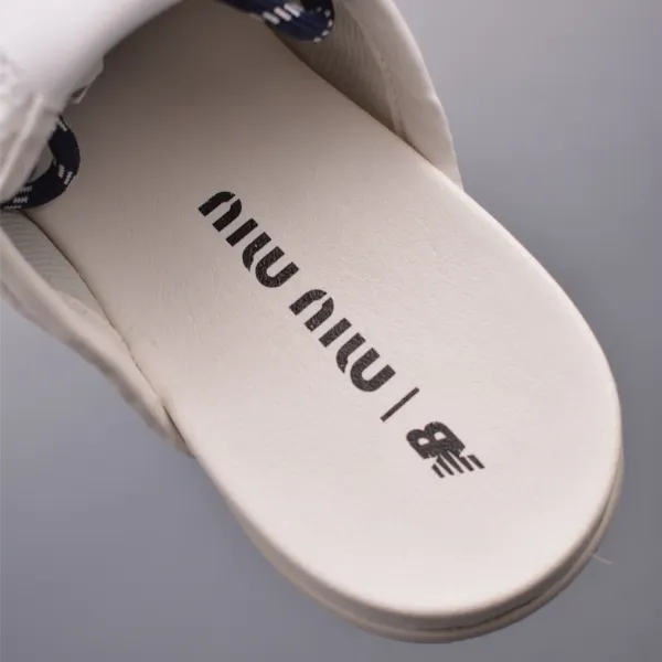 Miu Miu New Balance x Miu Miu 990 Slide Beige Mesh Sneaker Slides Sandals - 5