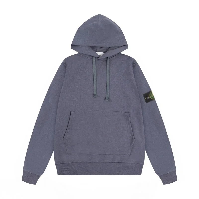 Grey blue hooded