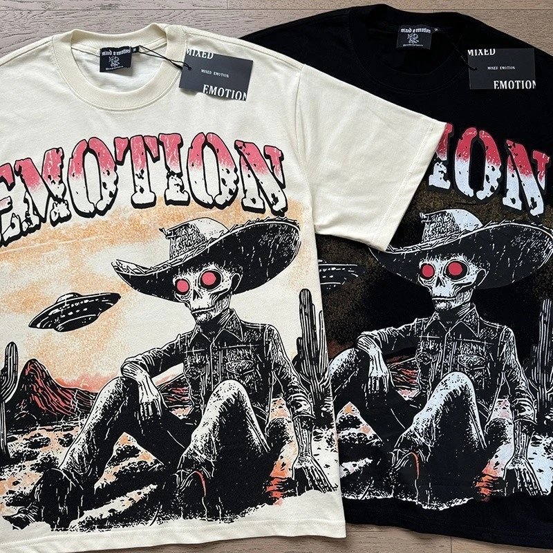 Mixed Emotion T-Shirts Graphic Print Crew Neck image 4