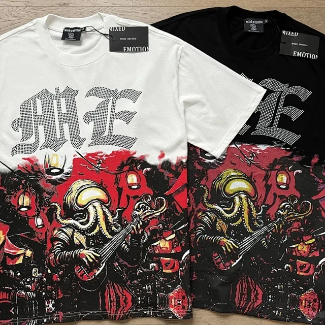 Mixed Emotion T-Shirts Graphic Print Crew Neck product detail image 15