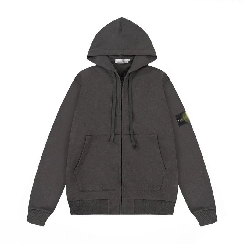 Dark gray cardigan hooded