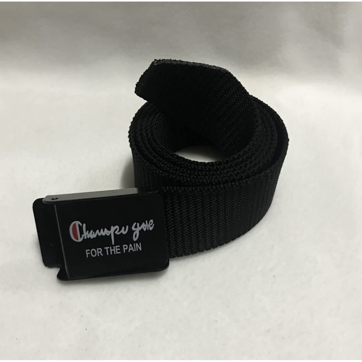 Champion For The Pain Black Canvas Belt