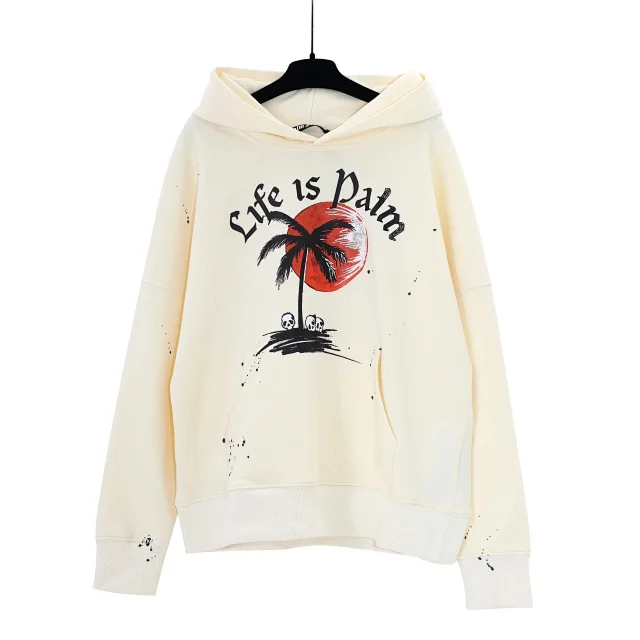 Palm Angels Hoodies & Sweatshirts Graphic Print Pullover Hoodie product detail image 6