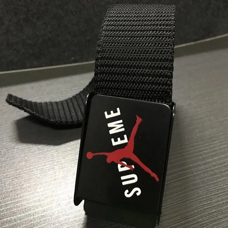 Supreme x Air Jordan Belt Black Canvas Belt