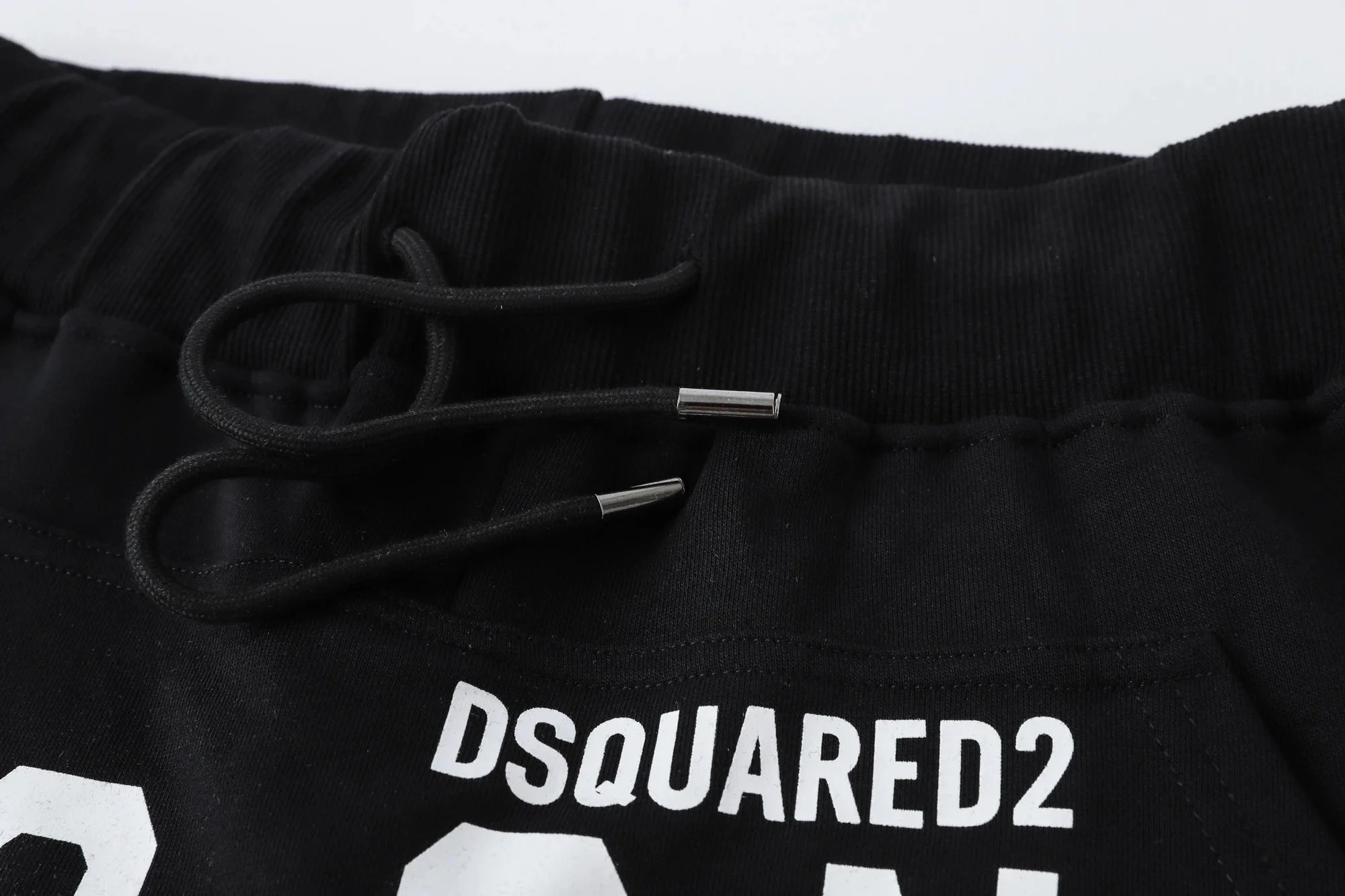 DSQUARED2 Trousers Black drawstring jogger sweatpants with ICON and logo prints image 10