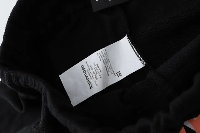 DSQUARED2 Trousers Black drawstring jogger sweatpants with ICON and logo prints product detail image 7