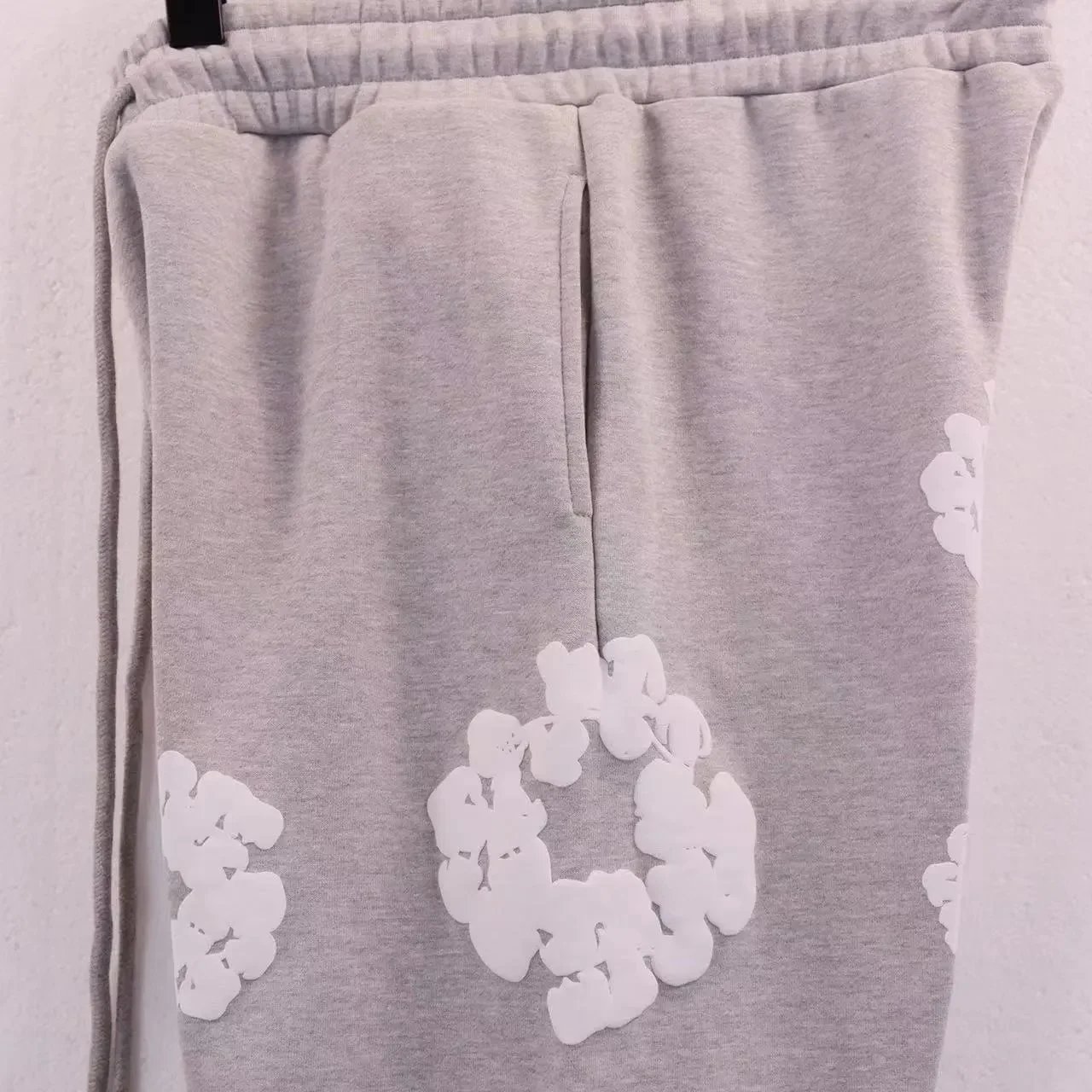 Design Floral Print Gray Hoodie and Sweatpants Set - 8