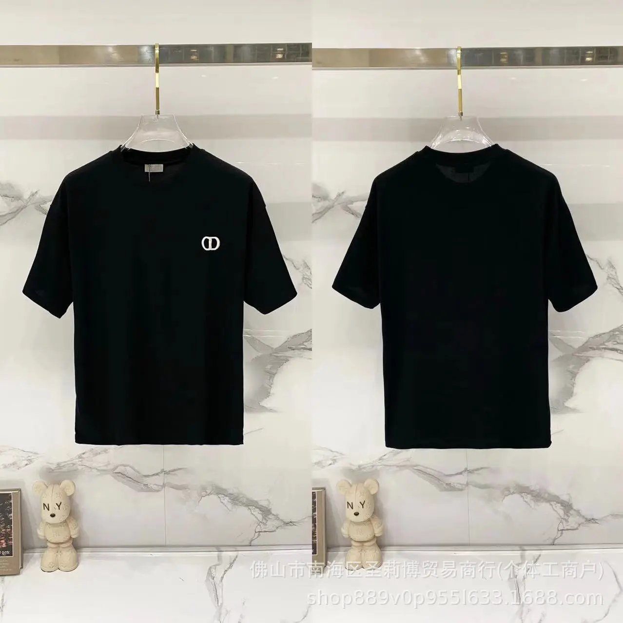 D001 Embroidered Black