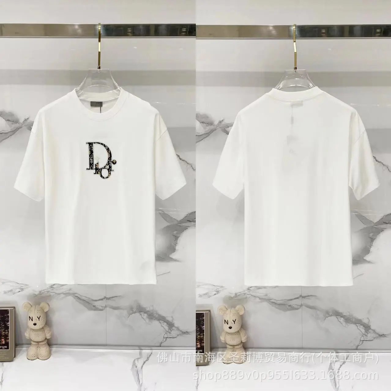 D006 Embroidered White
