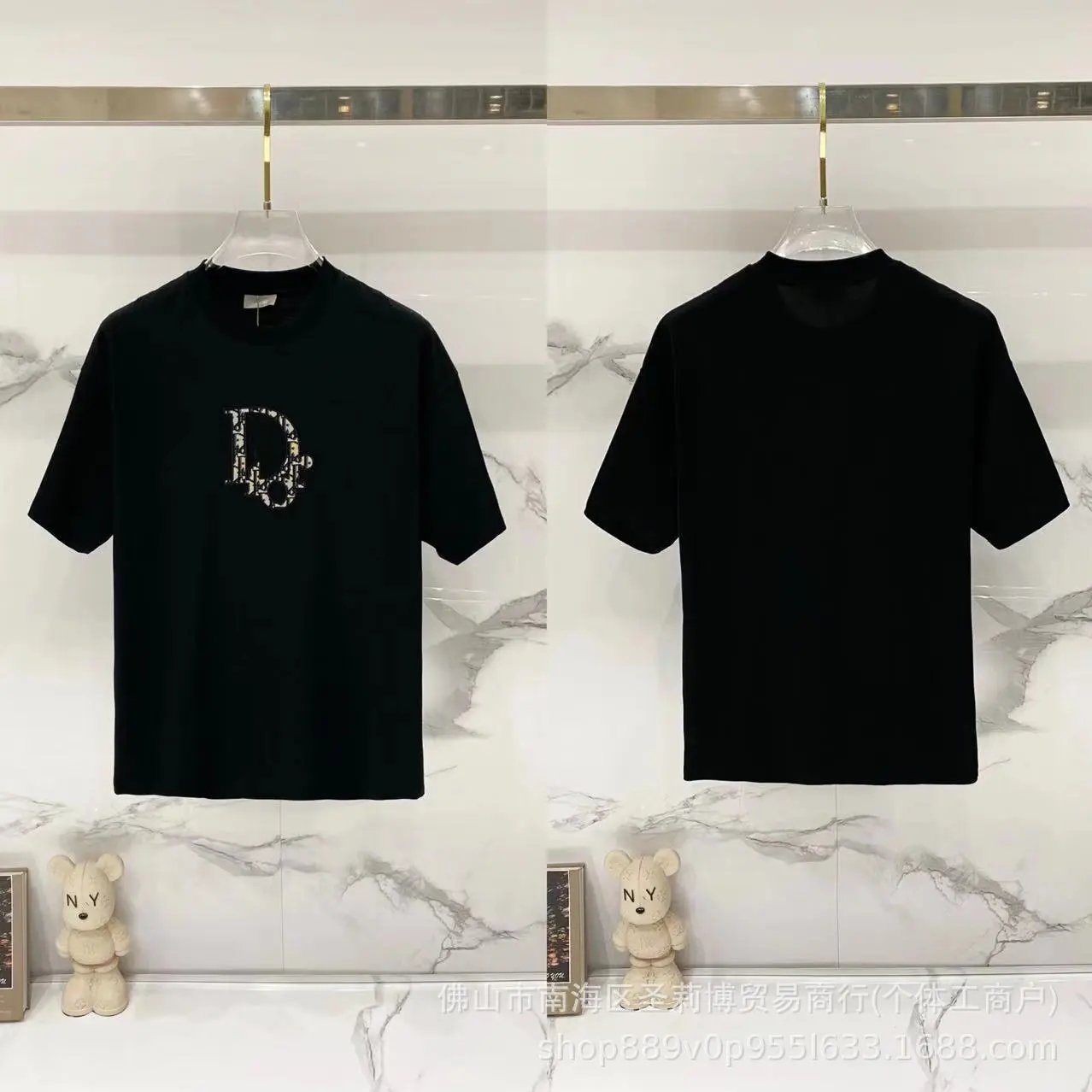 D006 Embroidered Black