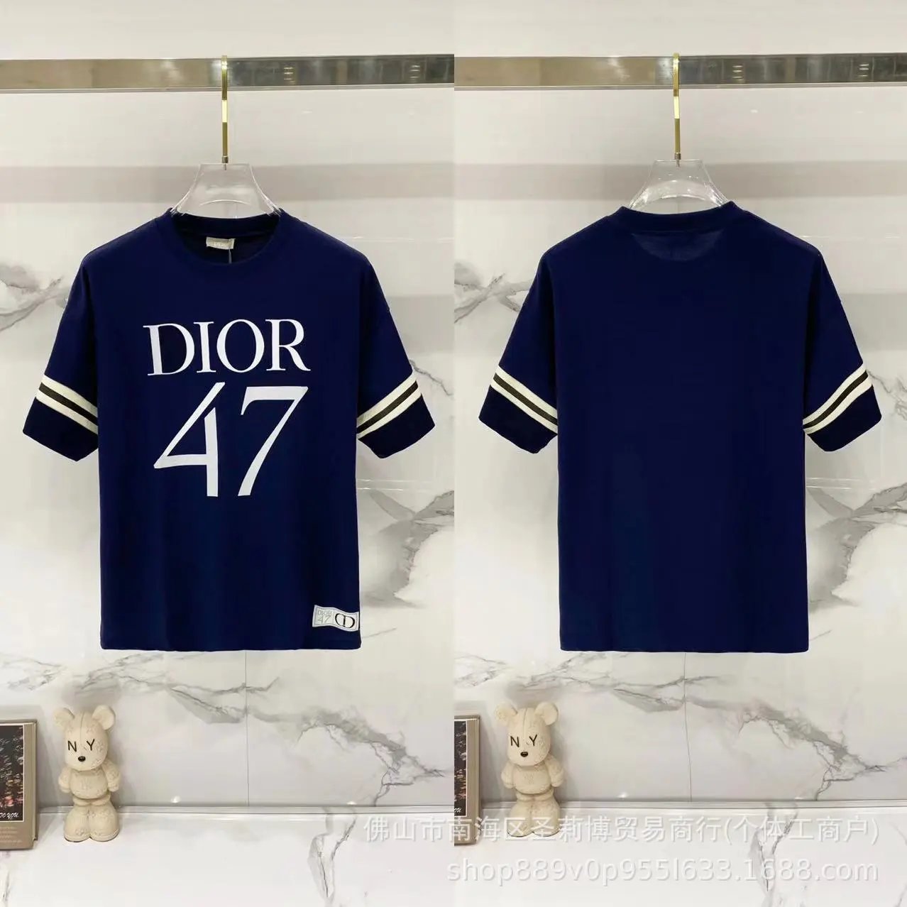D015 printed navy blue color