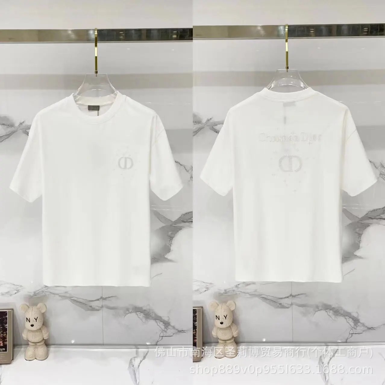 D002 Embroidered White