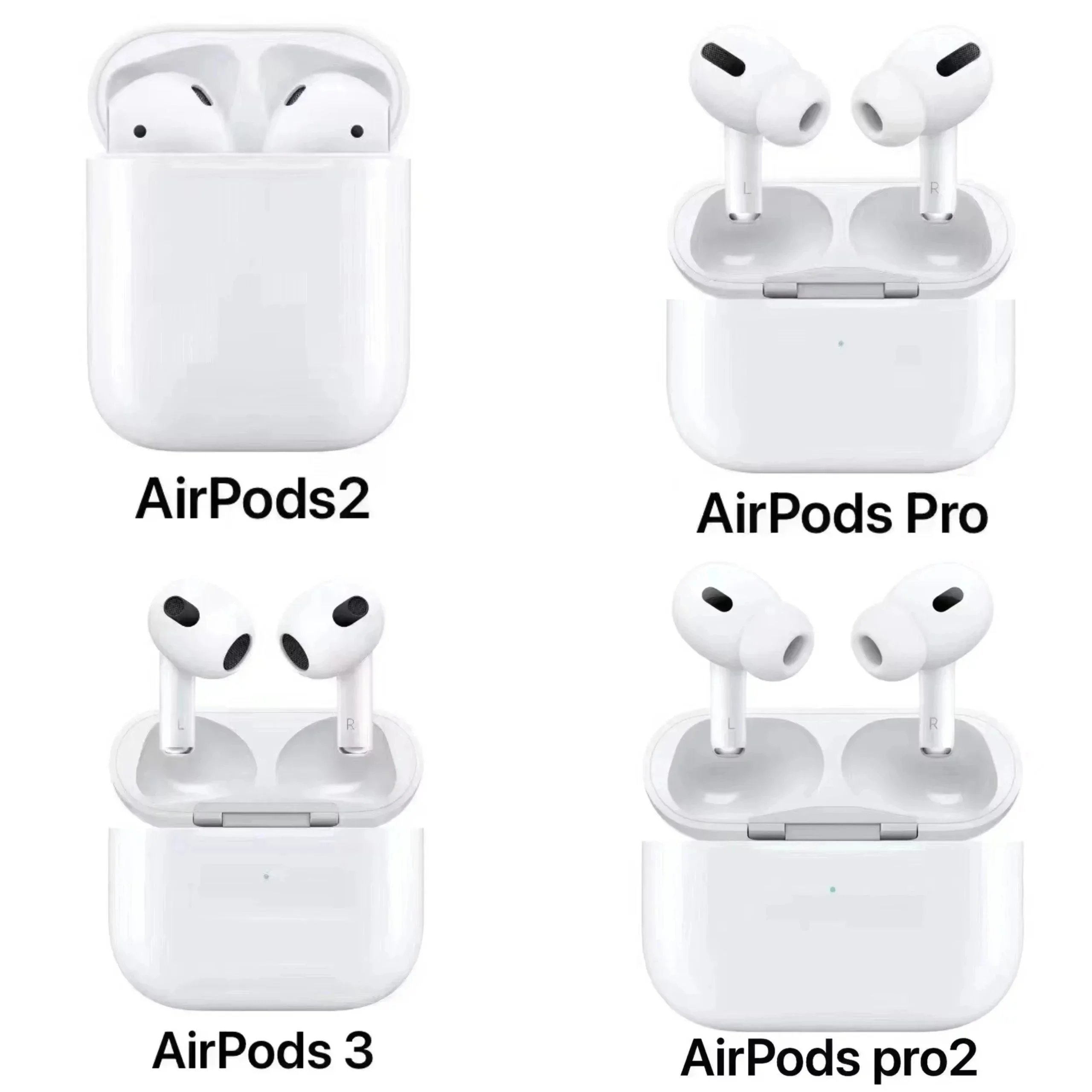 Apple AirPods 2, 3, Pro, and Pro 2 Earbuds Combo Pack