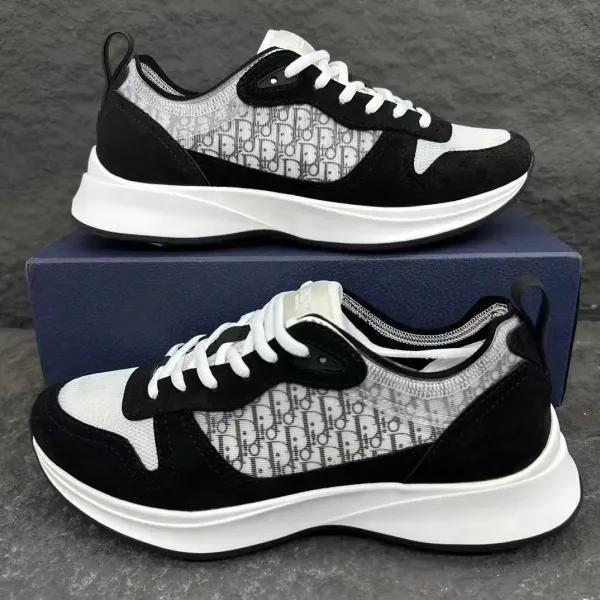 Dior B23 Oblique Print Chunky Sneakers - 1