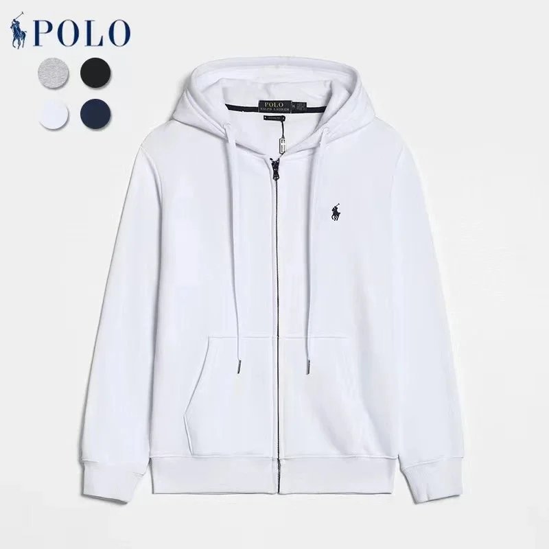 White Zip-Up Sweatshirt