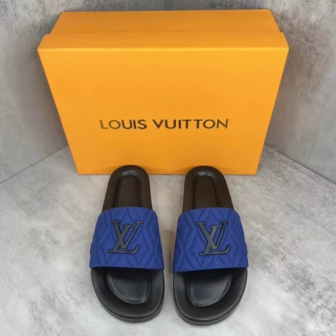 Louis Vuitton Slippers Embossed Monogram Slide — 32