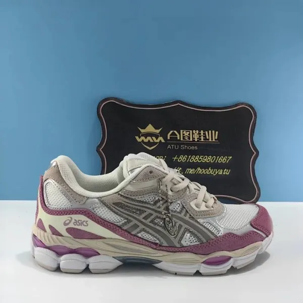 Asics Gel-Kayano 14 Pink Purple Beige Running Shoes - 1