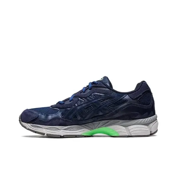 Asics Gel-Kayano 14 Navy Blue with Lime Green Accents Running Shoes - 1