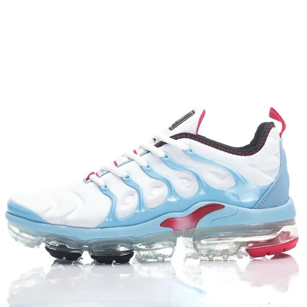 Nike Air VaporMax Plus White Ice Blue Red Sneakers - 1