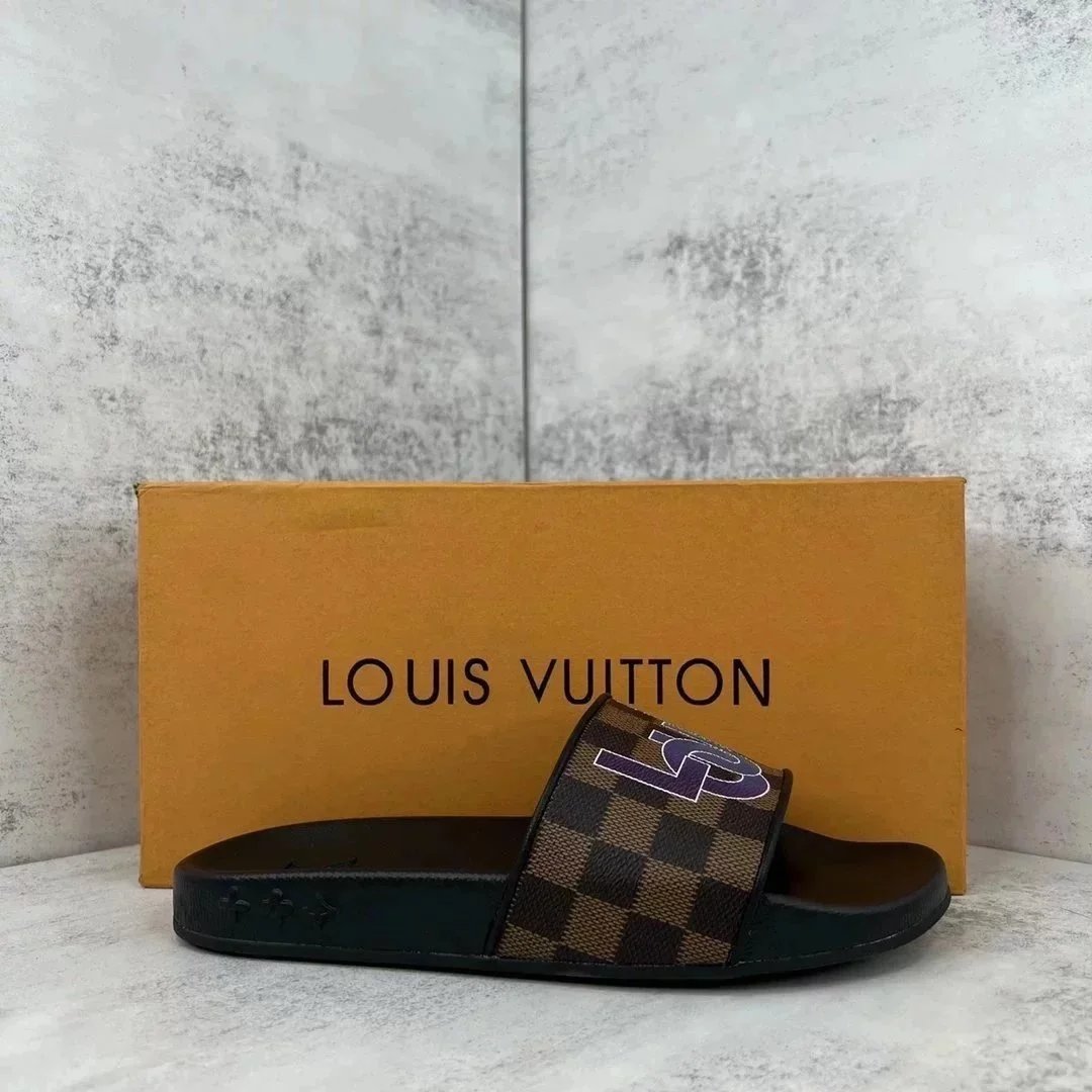 Louis Vuitton Slippers Embossed Monogram Slide — 24