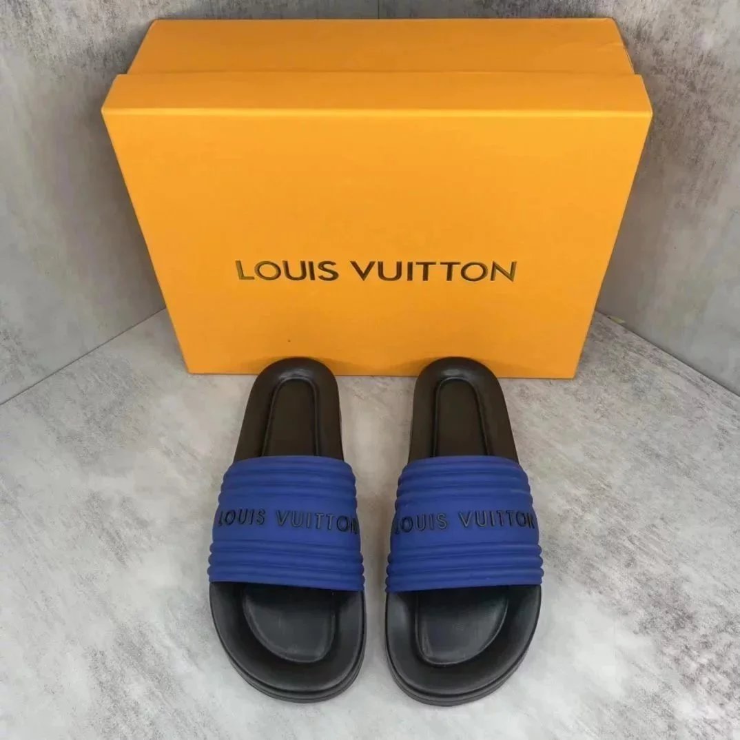 Louis Vuitton Slippers Embossed Monogram Slide — 38