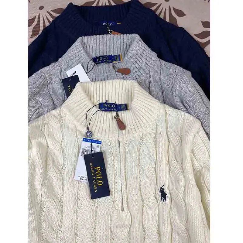 Ralph Lauren Pony Half Zip Knit Sweater