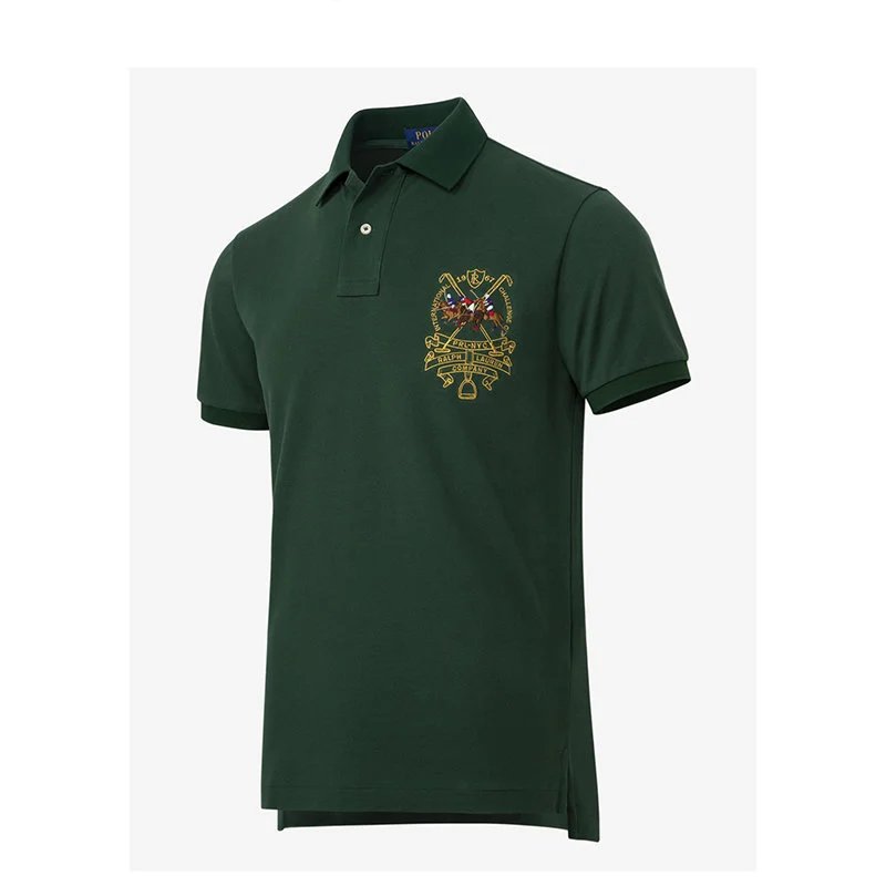 Ralph Lauren Polo Custom Fit Black Embroidered Crest Polo - 7