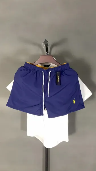 Polo Ralph Lauren Classic Swim Trunks Light Blue Shorts - 4