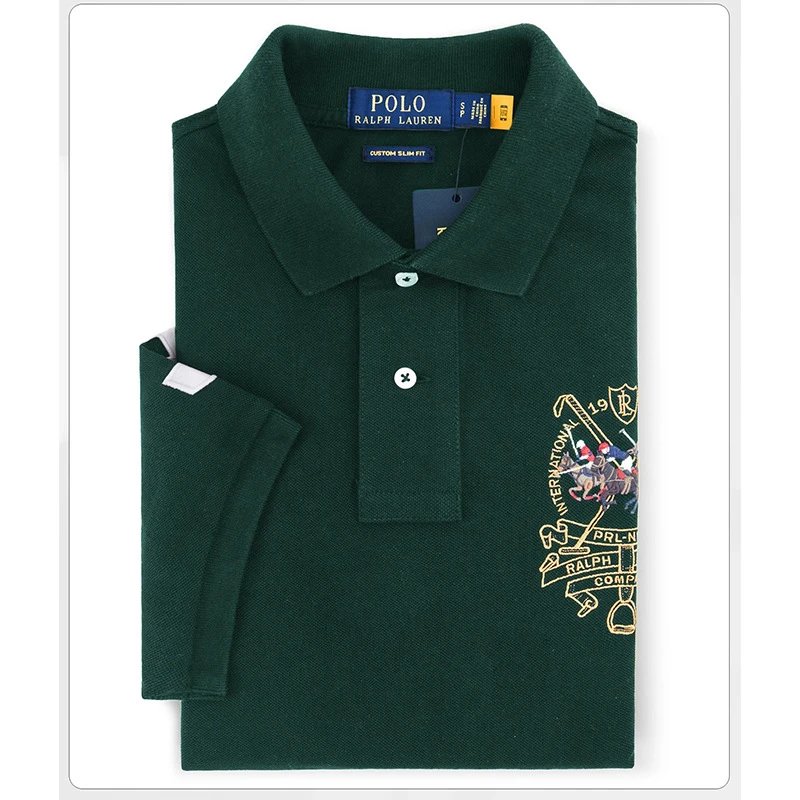 Ralph Lauren Polo Custom Fit Black Embroidered Crest Polo - 18