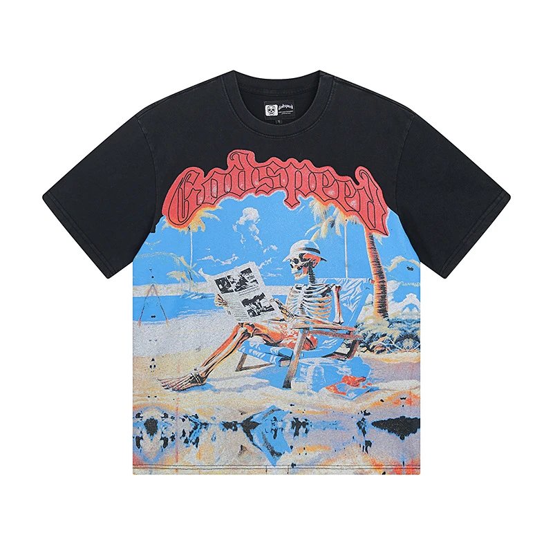 Skeleton Rock Band Oversized T-Shirt photo 4