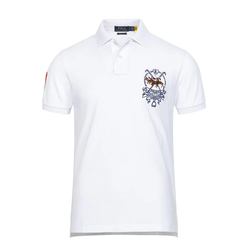 Ralph Lauren Polo Custom Fit Black Embroidered Crest Polo - 8
