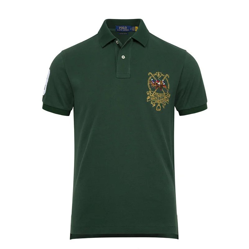 Ralph Lauren Polo Custom Fit Black Embroidered Crest Polo - 13