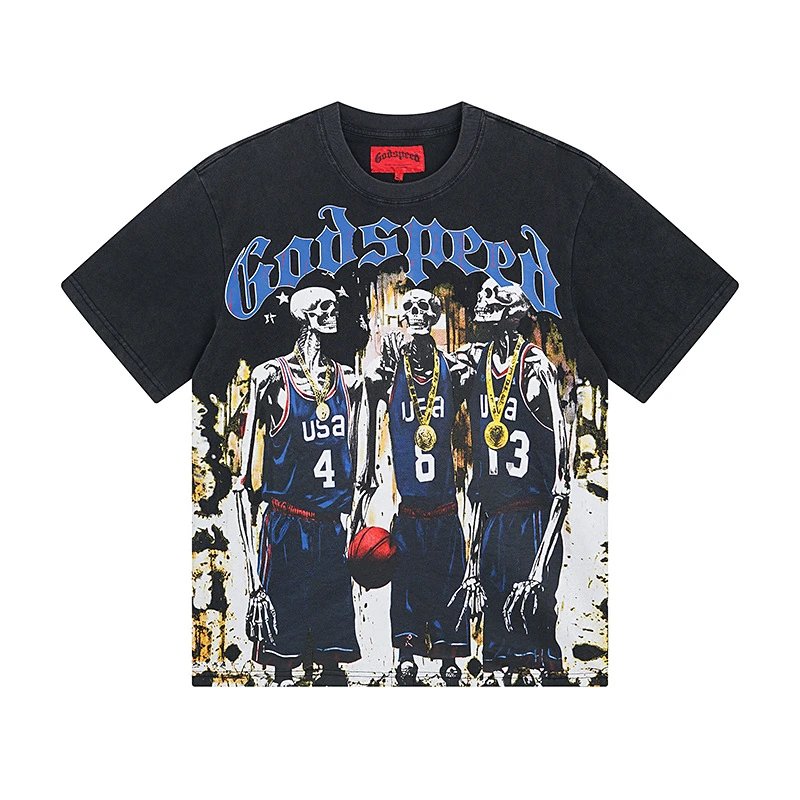 Skeleton Rock Band Oversized T-Shirt photo 3