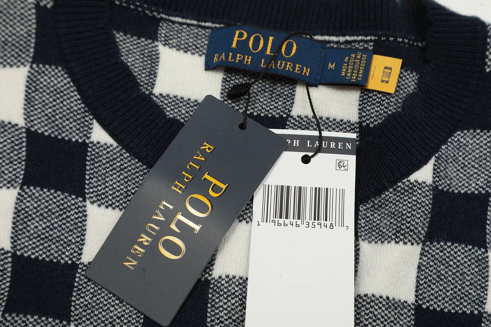 Embroidered Plaid Knit Cardigan photo 7