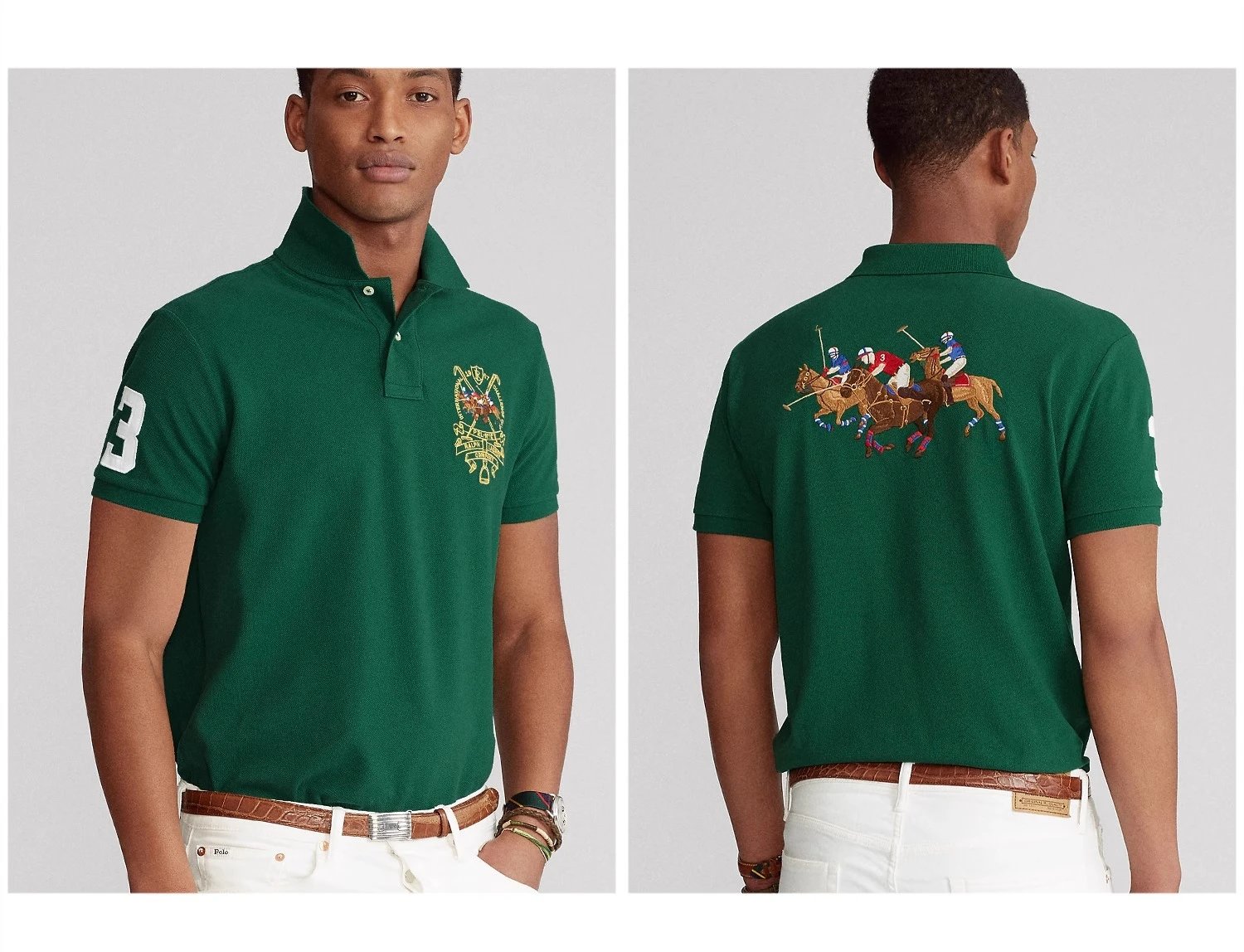 Ralph Lauren Polo Custom Fit Black Embroidered Crest Polo - 15